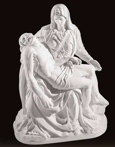 Carrara Marble Pieta by Michelangelo Made in Italy Sculpture